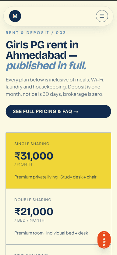 Mansarovar Girls PG – Website & AI SEO / GEO — screenshot 4